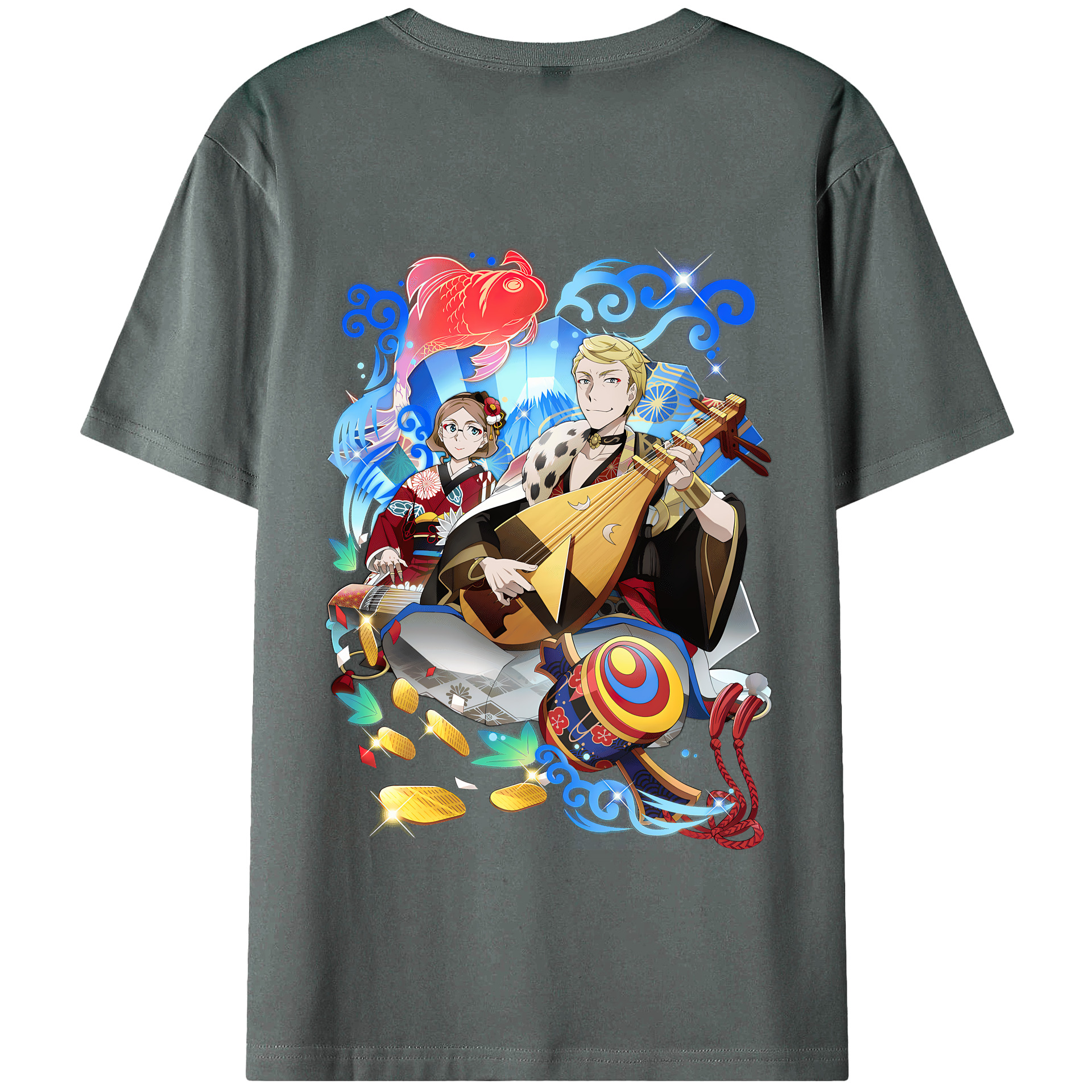 （画像用） 文豪ストレイドッグス Bungo Stray Dogs 綿100％半袖Tシャツ（背面プリント）